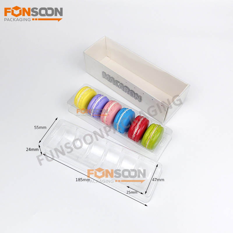 6 macaron paper drawer box set with window