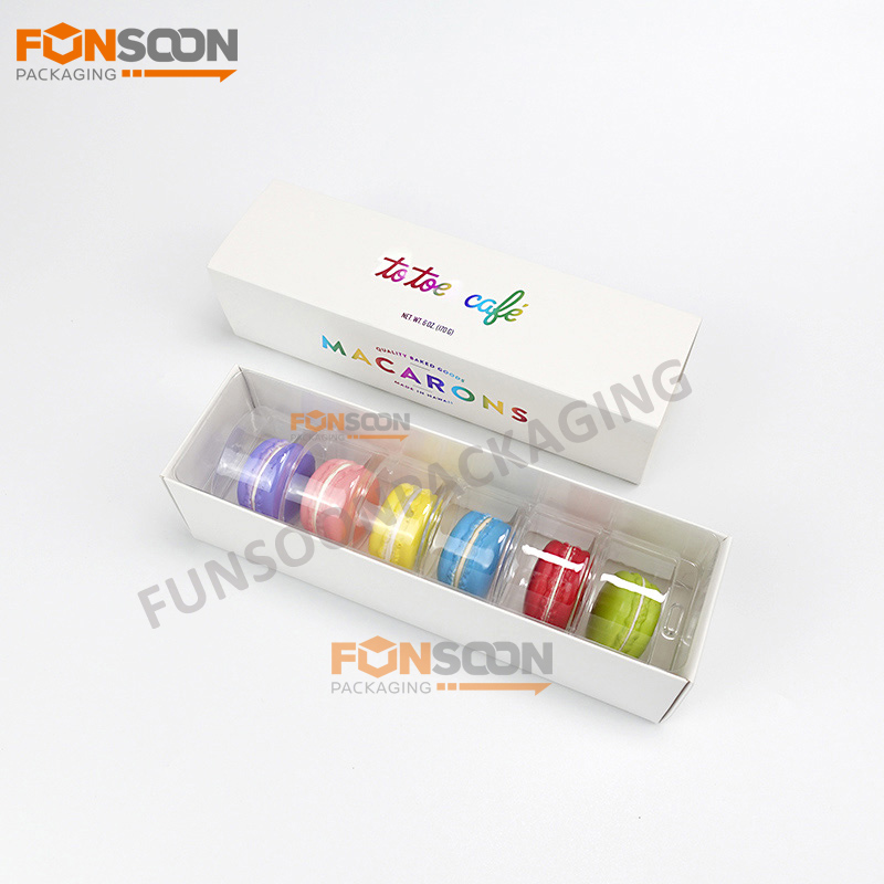 6 macaron paper drawer box with insert