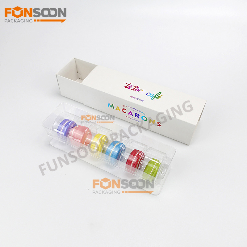 6 macaron paper drawer box with insert
