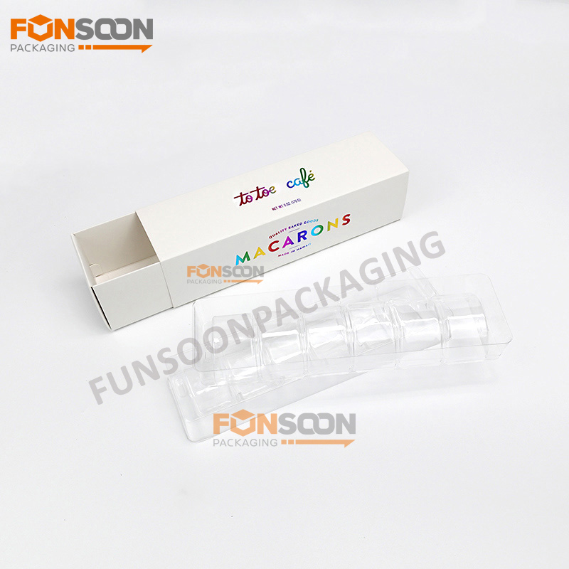 6 macaron paper drawer box with insert