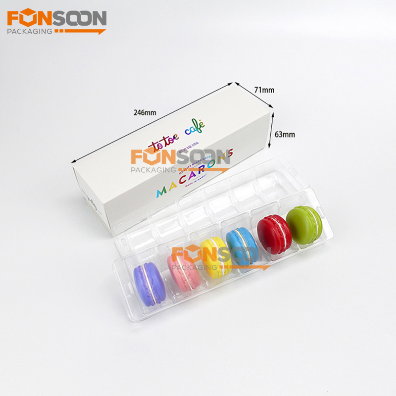 6 macaron paper drawer box with insert