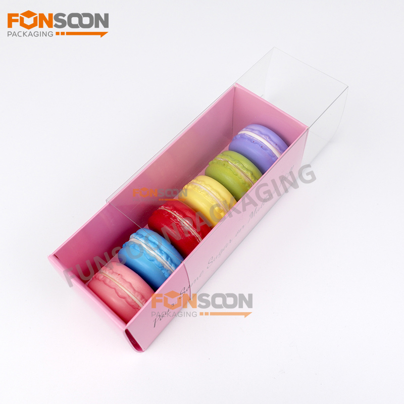6 packs paper macaron drawer box With Vie Window