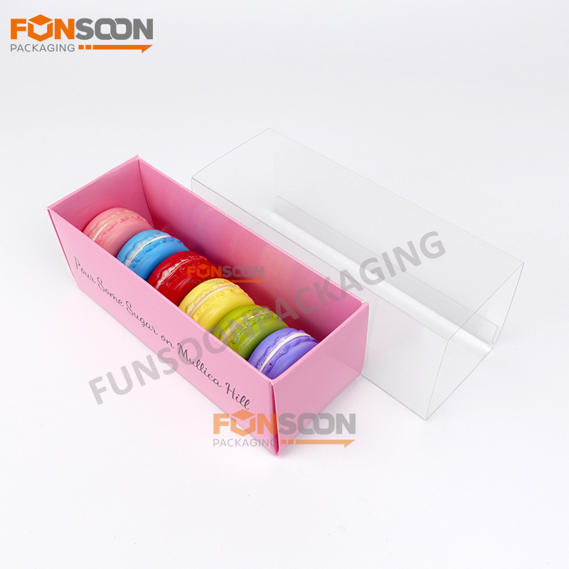 6 packs paper macaron drawer box With Vie Window