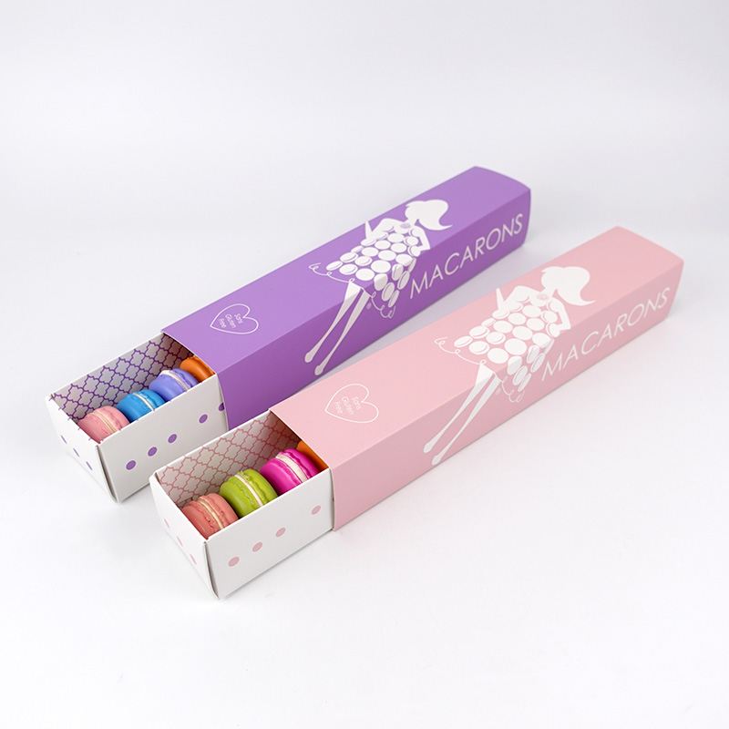 food grade paper 12 macarons drawer box