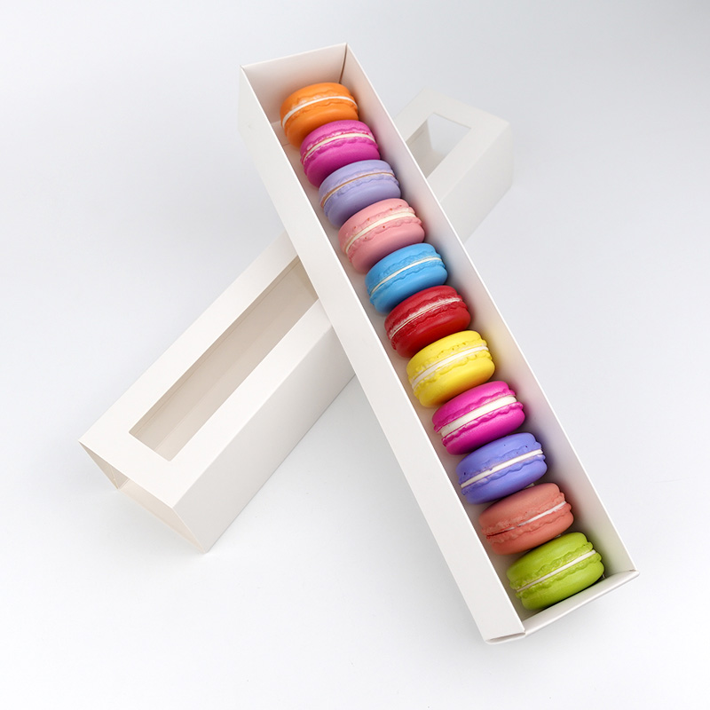 food grade paper 11 macarons long drawer box