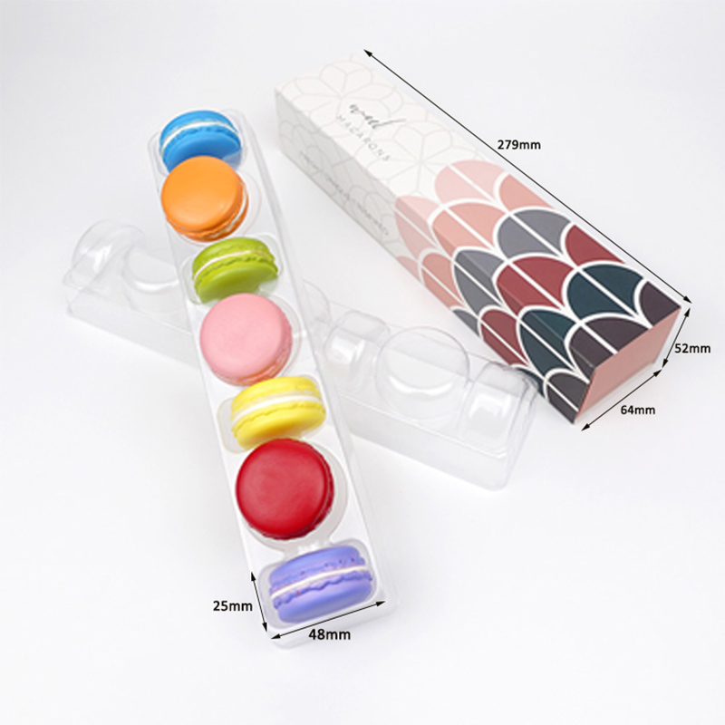 7 macaron paper drawer box with inserts