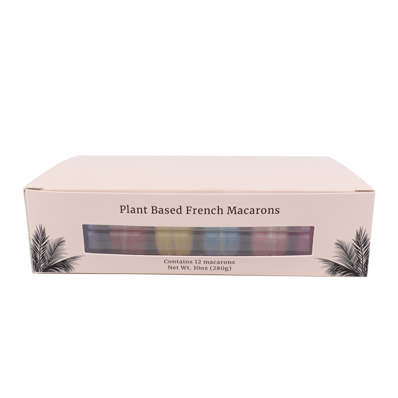 12 macarons paper packaging box with insert