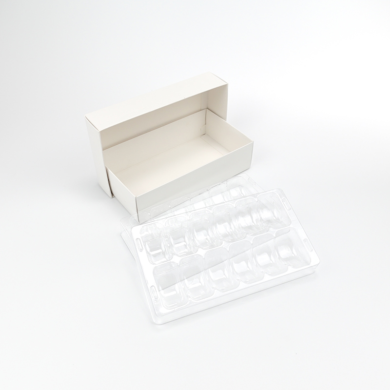 12 macarons paper gift box with insert tray