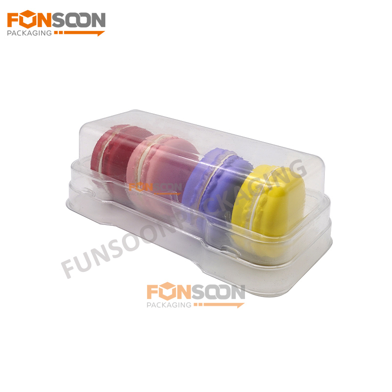 4 macarons clear blister tray