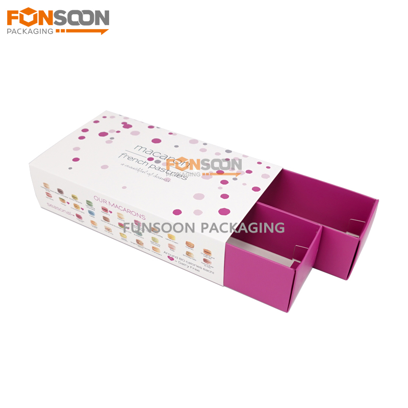 12 macarons Paper drawer box