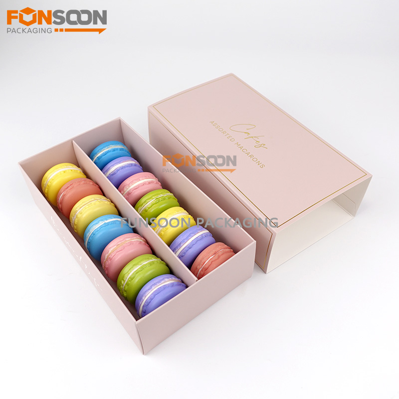 14 macarons Paper drawer box