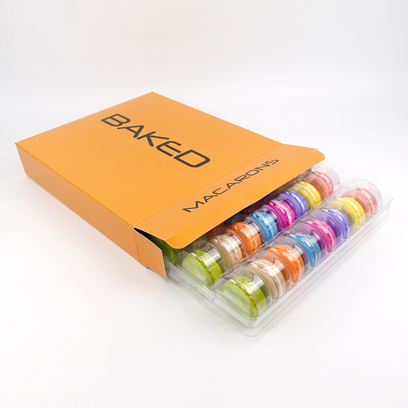 40 macarons paper box with insert trays
