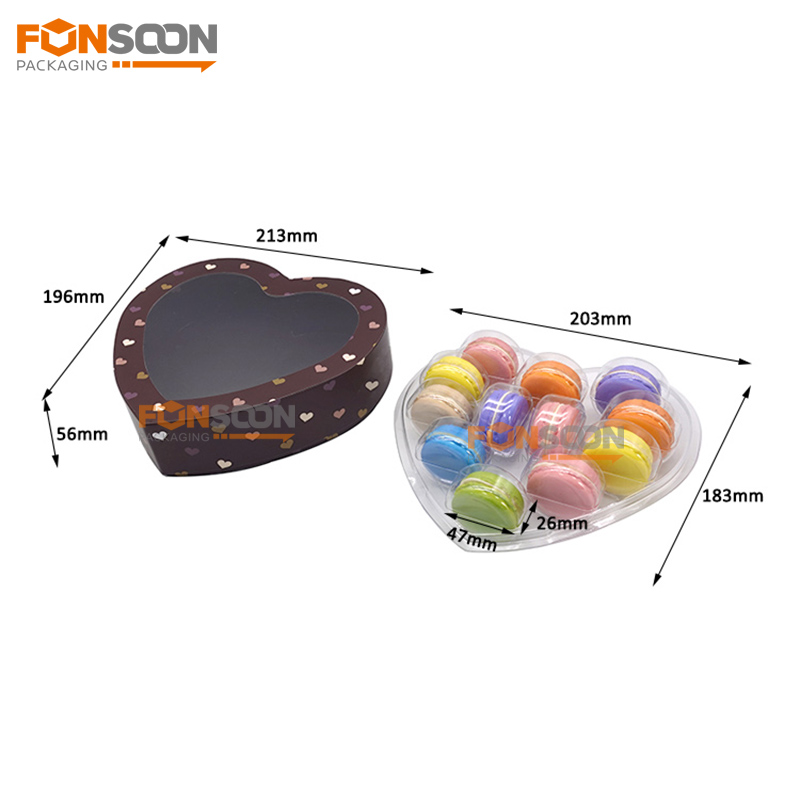 Heart Shaped 12 Macarons gift box