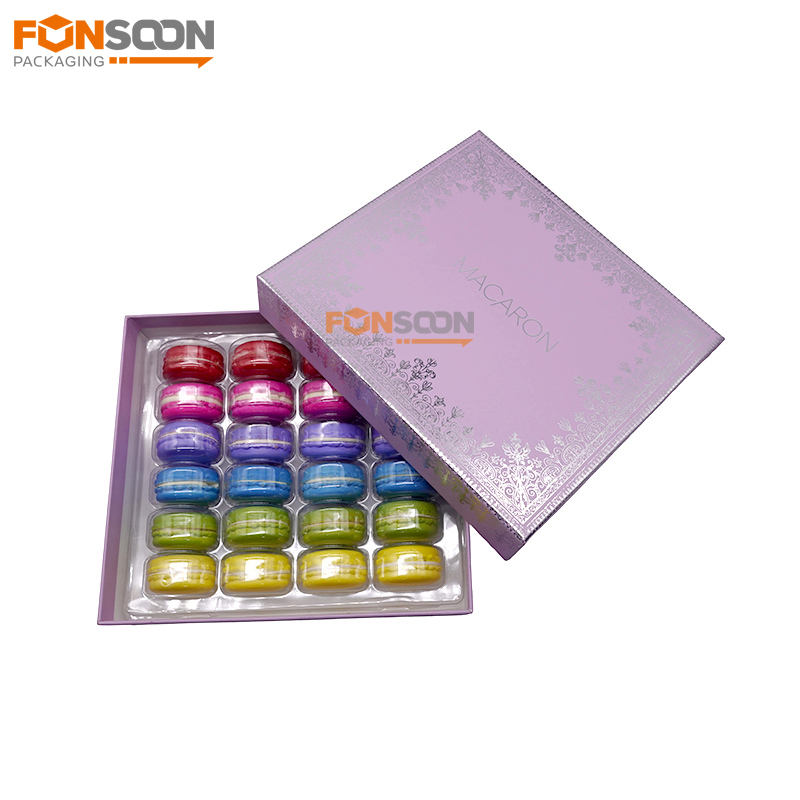Sliver Foil Printing 24 Macarons gift box