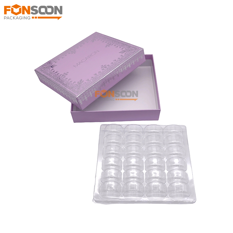 Sliver Foil Printing 24 Macarons gift box