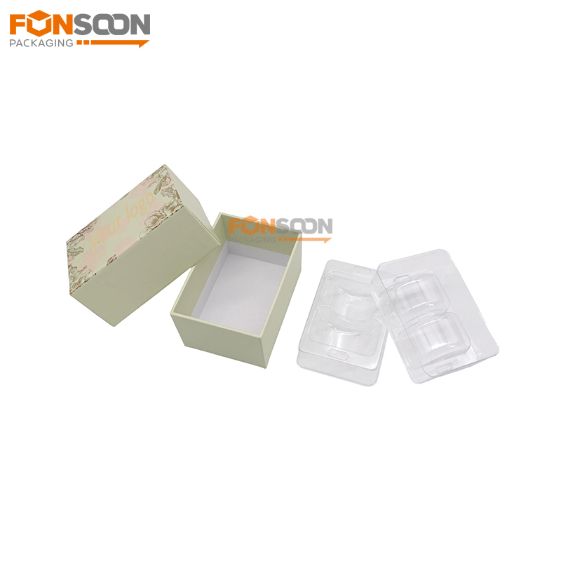 2 macarons luxury cardboard gift box with insert