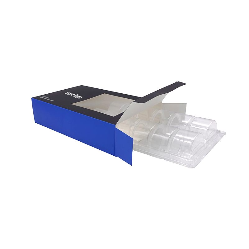 12 macarons paper box with clear window