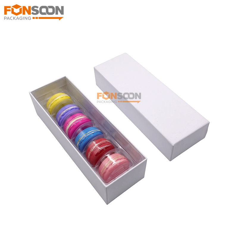 6 macaron luxury cardboard gift box with insert