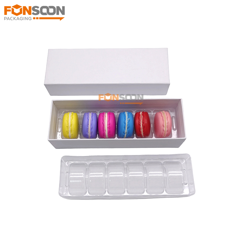 6 macaron luxury cardboard gift box with insert
