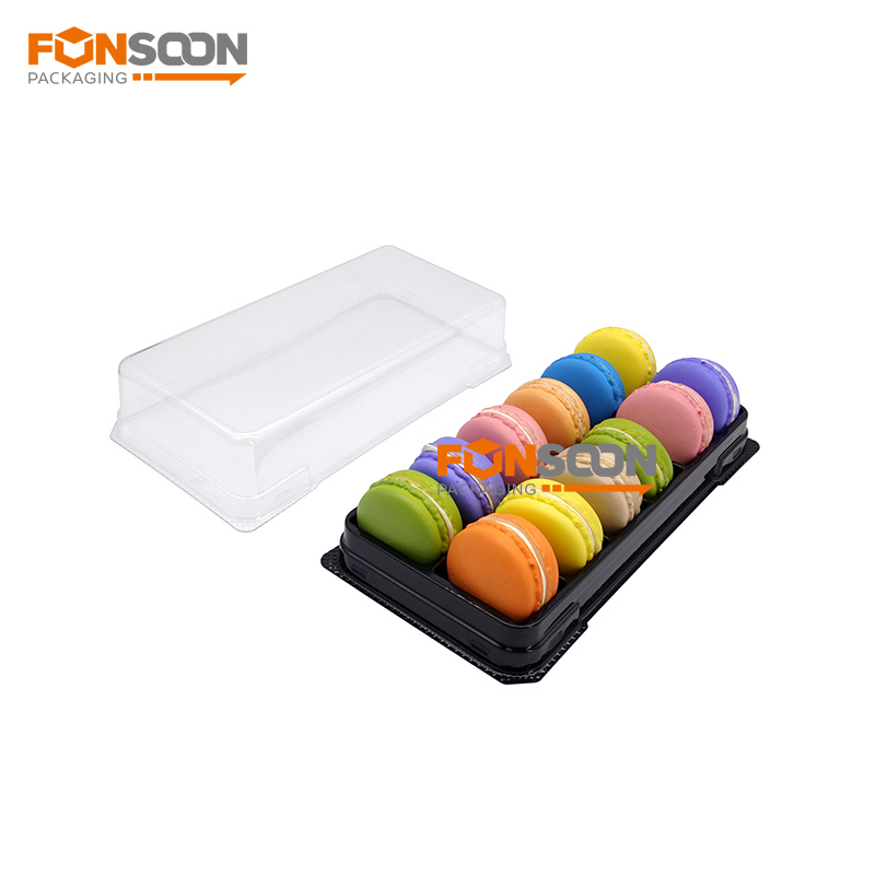 12 macarons plastic PET blister container