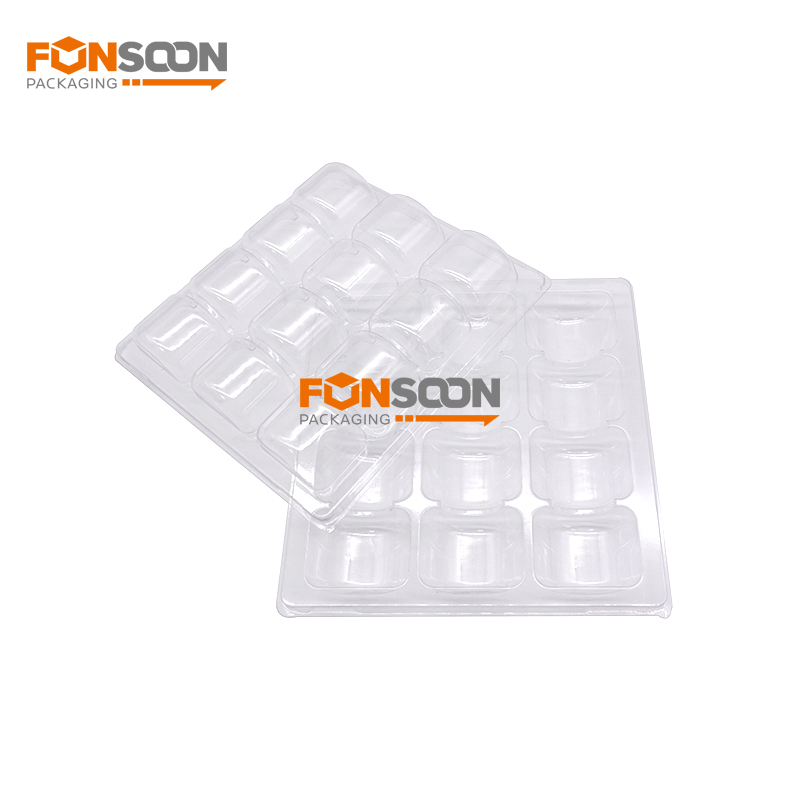 12 macarons clear blister display tray