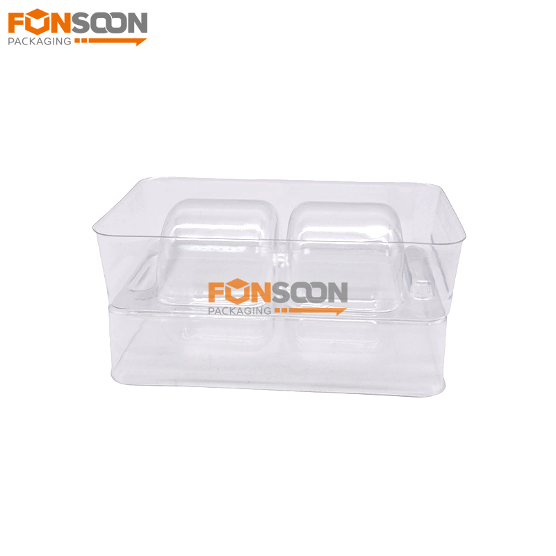 2 macarons clear plastic blister trays