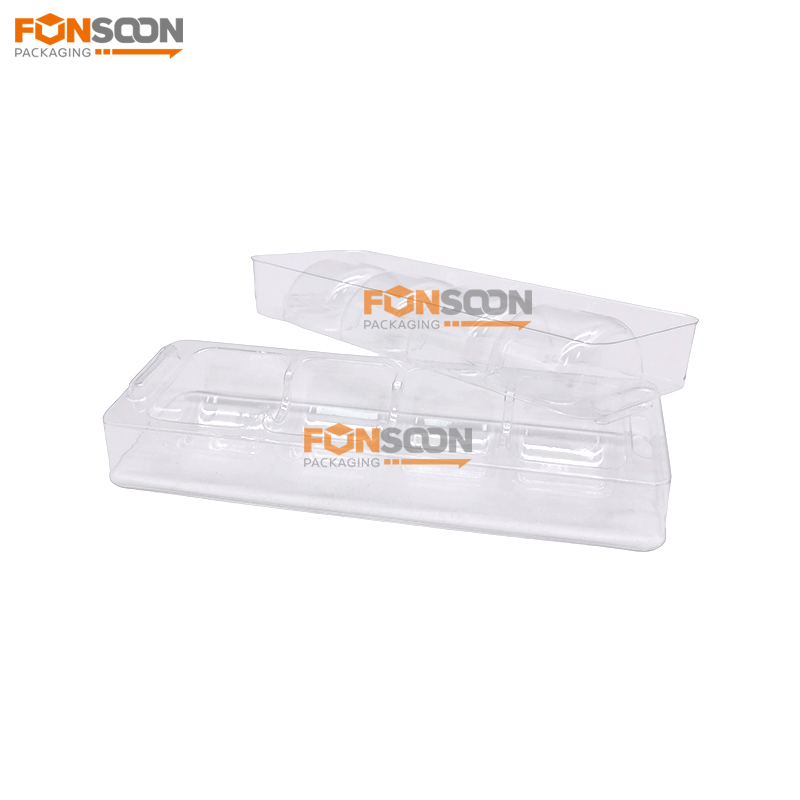 4 cells clear plastic blister insert trays