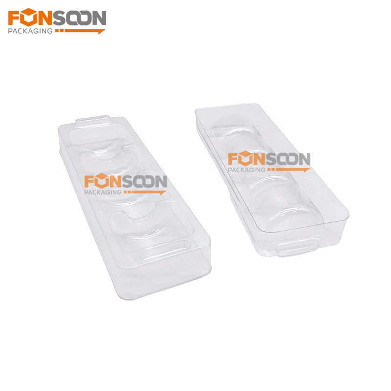 4 cells clear plastic blister insert trays