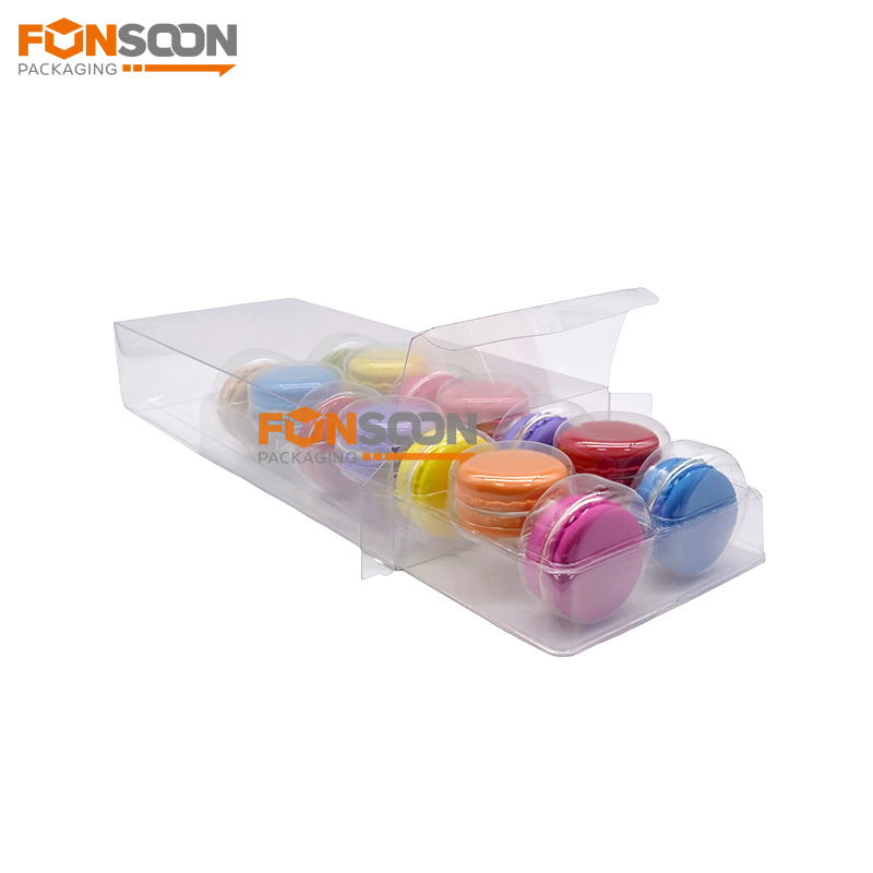 14 packs macaron clear plastic box set with inserts