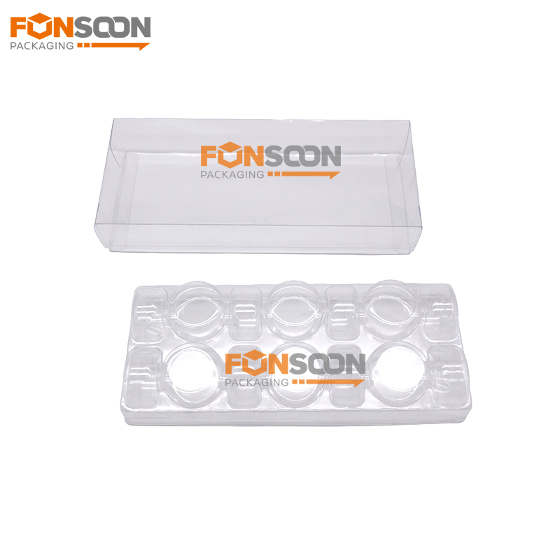 14 packs macaron clear plastic box set with inserts