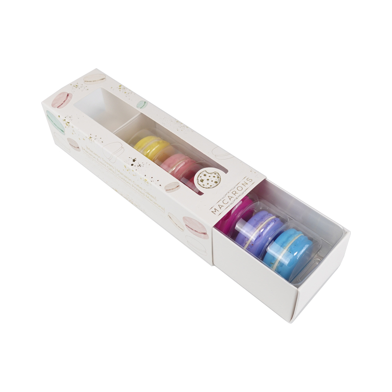 6 piece custom macaron box for bakery and dessert packaging