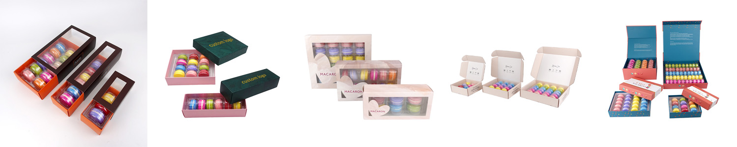 Custom macaron box with food grade PET insert tray