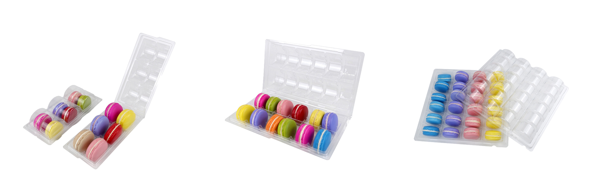 Custom macaron tray cavity designs for different quantities Custom macaron tray cavity designs for different quantities