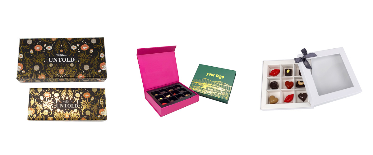Rigid chocolate gift box for premium chocolate packaging