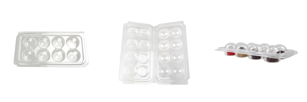 Custom PET blister tray insert for chocolate packaging