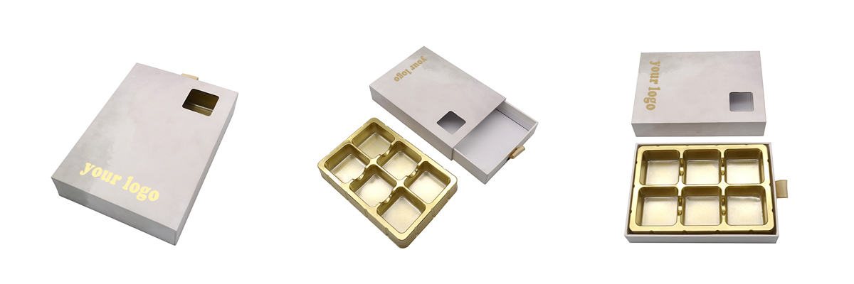  Rigid chocolate gift box with custom insert for premium chocolates
