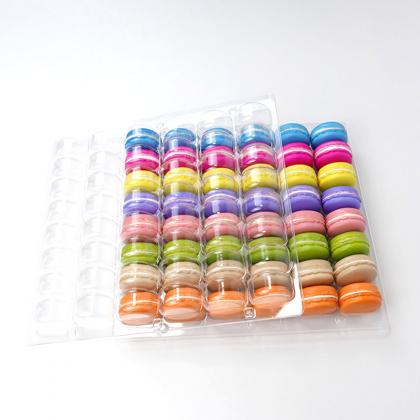 48 mini macarons blister packaging