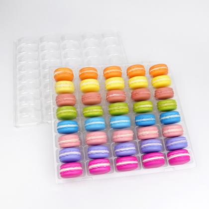 40 macaron plastic blister box