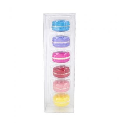 6 macaron plastic box set