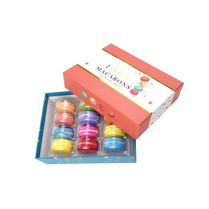 12 macarons cardboard gift box