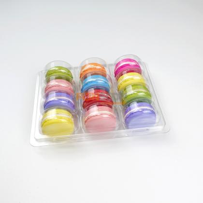 12 macarons clear blister tray