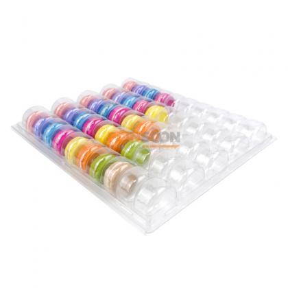 50 macaron plastic display tray