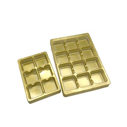 6 12 holes chocolate gold plastic trays