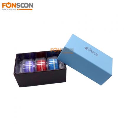 3 macarons luxury cardboard gift box with insert