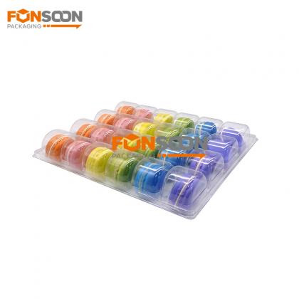 24 holes macarons clear blister display box